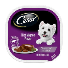 Cesar Filet Mignon Flavor In Sauce 3.5 Oz (Case of 24) by Pedigree