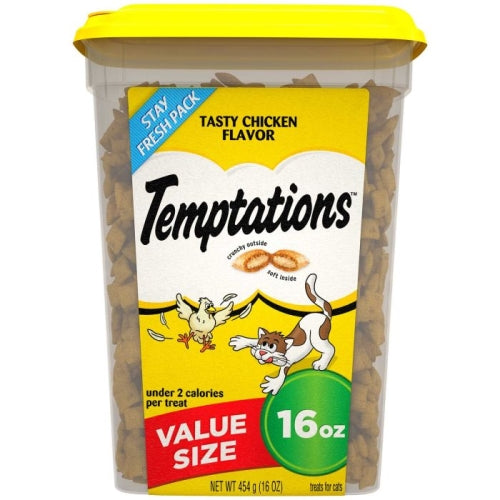 Temptations, Classics Crunchy And Soft Adult Cat Treats Tasty Chicken, 16 Oz
