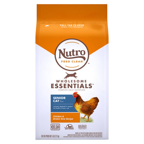 Nutro Products, Inc., Nutro Indoor Senior Cat Chicken & Rice, 5 Lbs