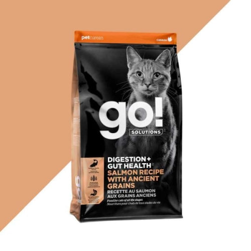 Petcurean Go! Digestion & Gut Salmon With Ancient Grains For Cats 3 Lbs by Petcurean