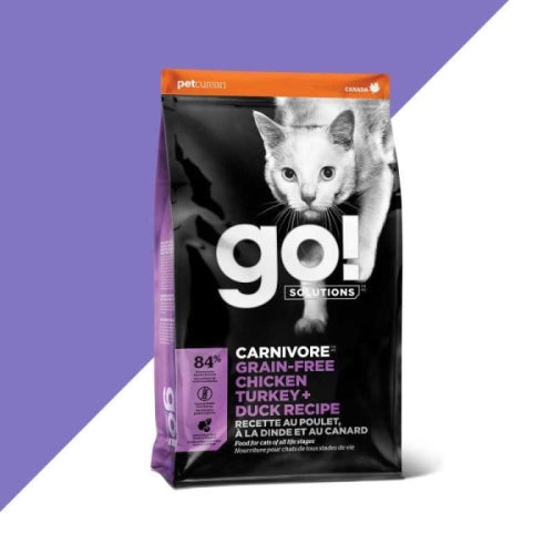 Petcurean Go! Carnivore Grain Free Chicken, Turkey & Duck Cat 3 Lbs by Petcurean