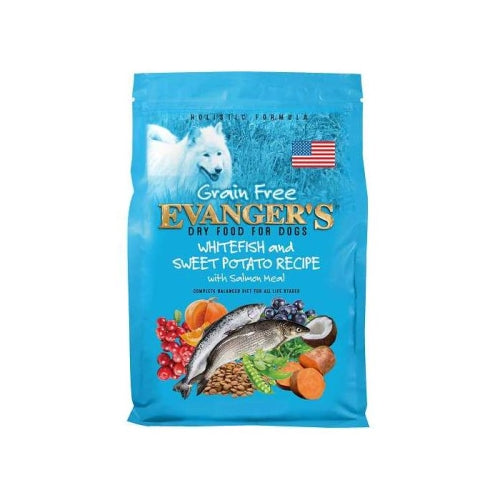 Evanger's Grain-Free Whitefish & Sweet Potato With Salmon And Buffalo Dry Dog Food 4.4 Lbs by Evangers