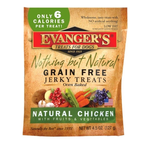 Evanger's Nothing But Natural Chicken Jerky Treats For Dogs 4.5 Oz by Evangers