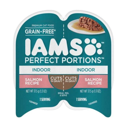 Iams Perfect Portions Indoor Cuts- Salmon 2.6 Oz (Case of 24) by Iams