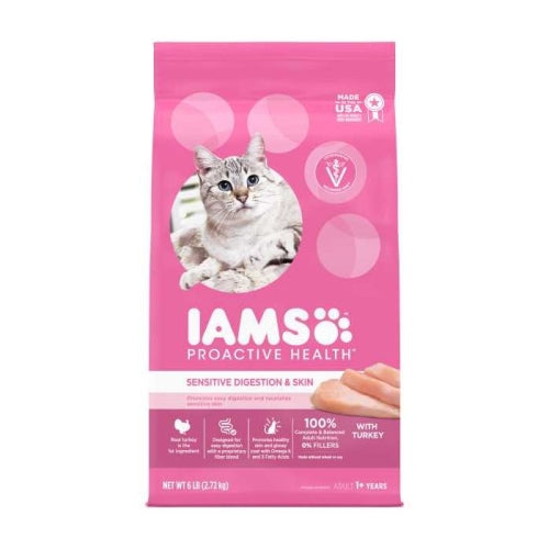 Iams Cat Sensitive Digestion & Skin 6 Lbs by Iams