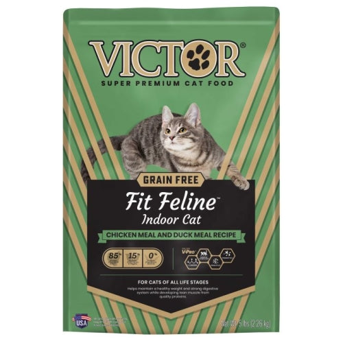 Victor Grain Free Fit Feline Indoor 5 Lbs by Victor