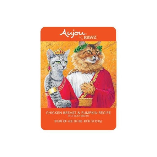 Rawz Cat Aujou Chicken Breast & Pumpkin Pouch 2.46 Oz (Case of 8) by Rawz C/O Pioneer Freight & Log