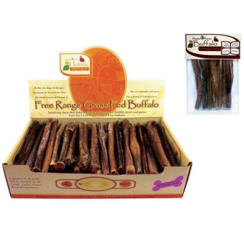 Canine Caviar 6" Braided Buffalo Stix 6 Count by Canine Caviar Pet Foods