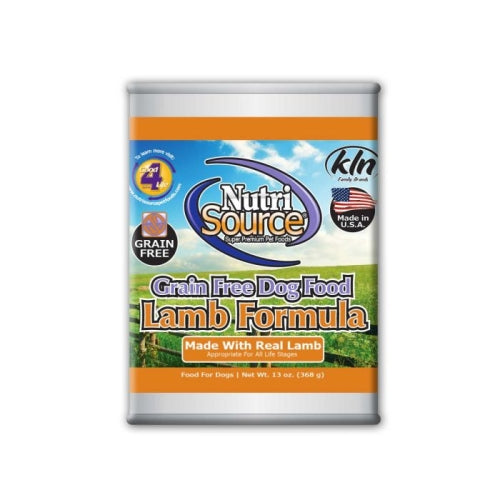 Nutrisource Grain Free Lamb Dog Cans 13 Oz (Case fo 12) by Nutrisource/Tuffys