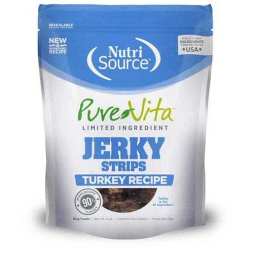 Nutrisource Pure Vita Turkey Jerky 4 Oz by Nutrisource/Tuffys