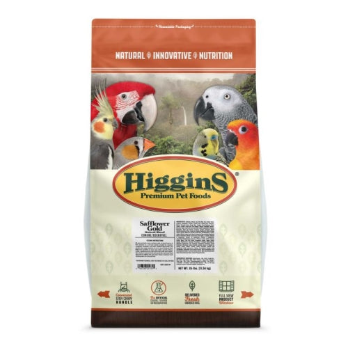 Higgins Safflower Gold Natural Conure/Cockatiel 25 Lbs by Higgins