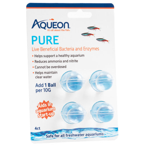 Aqueon PURE Live Beneficial Bacteria 4 Pack,, 6ea/10 Gallon (Count of 6) by Aqueon