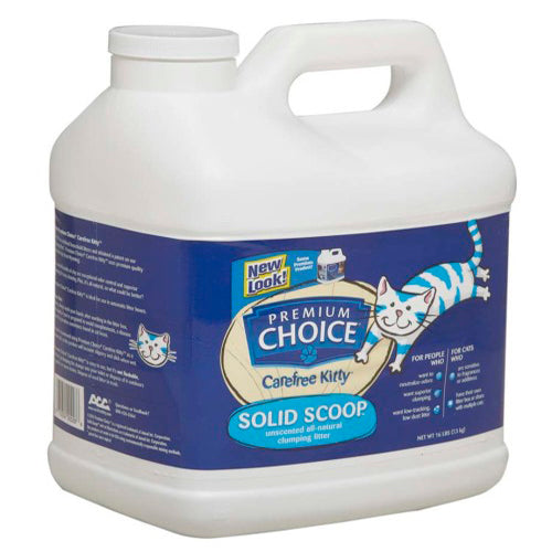Premium Choice Litter, Premium Choice Litter Carefree Kitty Unscented All Natural Scoop Cat Litter, 16 lb X 3 Pack (Count of 3)