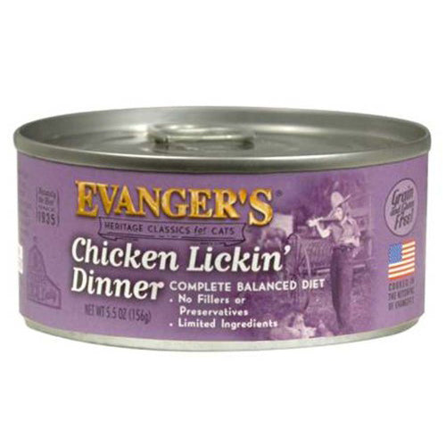 Evanger's Heritage Classic Wet Cat Food Chicken Lickin', 24Each/5.5 Oz, 24 Pack (Count of 24) by Evangers