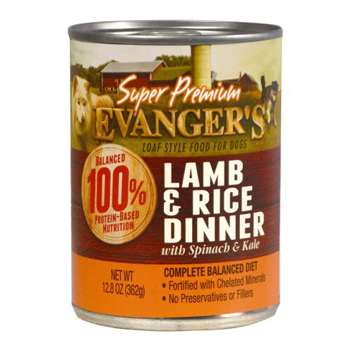 Evangers, Evanger's Super Premium Wet Dog Food, Lamb & Rice, 12Each/12.8 Oz, 12 Pack (Count of 12)