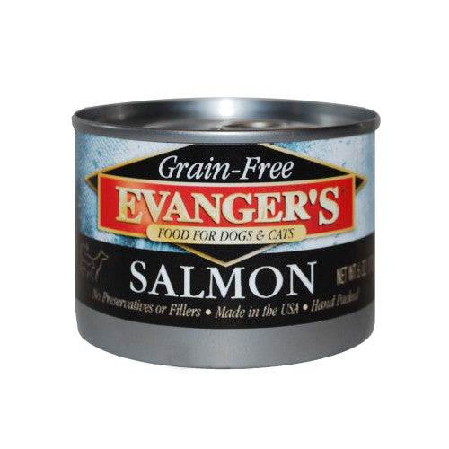 Evangers, Evanger's Grain-Free Wet Dog & Cat Food, Wild Salmon, 24Each/6 Oz, 24 Pack (Count of 24)