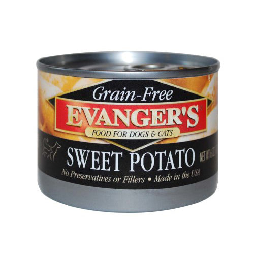 Evangers, Evanger's Grain-Free Wet Dog & Cat Food, Sweet Potato, 24Each/6 Oz, 24 Pack (Count of 24)