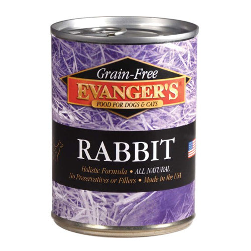 Evangers, Evanger's Grain-Free Wet Dog & Cat Food, Rabbit, 12Each/12.8 Oz, 12 Pack (Count of 12)