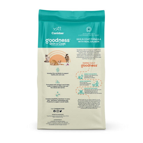Canidae, CANIDAE Goodness For Skin & Coat Dry Cat Food, Salmon, 1 Each/10 lb