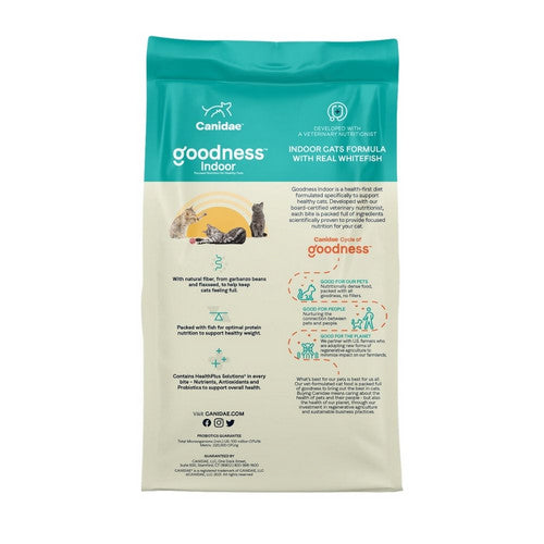 Canidae, CANIDAE Goodness For Indoor Cats Dry Cat Food, Whitefish, 1 Each/5 lb
