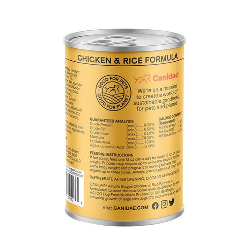 Canidae, CANIDAE All Life Stages Wet Dog Food, Chicken & Rice, 12Each/13 Oz (Count of 12)