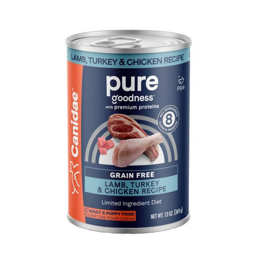 CANIDAE PURE Grain-Free Wet Dog Food Elements Formula w/Lamb, Turkey & Chicken, 12Each/13 Oz (Count of 12) by Canidae