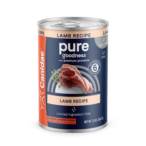 CANIDAE PURE Grain-Free Wet Dog Food Land Formula w/Lamb, 12Each/13 Oz (Count of 12) by Canidae