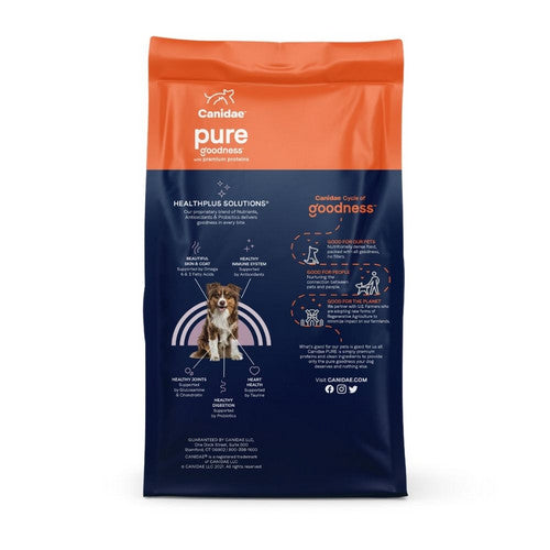 Canidae, Canidae Pure Grain Free Lid Dry Dog Food, Bison, Lentil & Carrot, 1 Each/21 lb