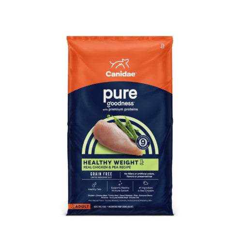 CANIDAE PURE Grain-Free Healthy Weight LID Dry Dog Food Chicken & Pea, 1 Each/12 lb by Canidae