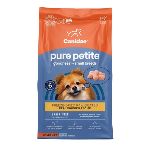 CANIDAE PURE Grain-Free Petite Small Breed Adult Raw Freeze-Dried Dog Food Chicken, 1 Each/10 lb by Canidae