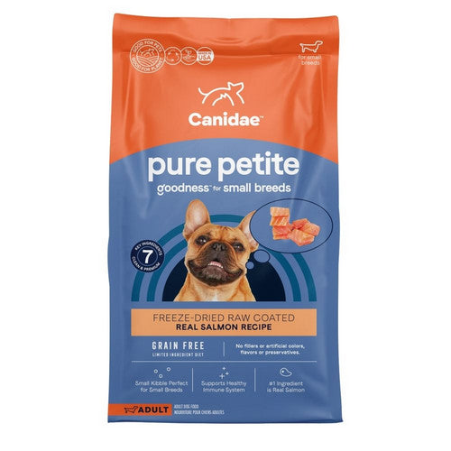 CANIDAE PURE Grain-Free Petite Small Breed Adult Raw Freeze-Dried Dog Food Salmon, 1 Each/10 lb by Canidae
