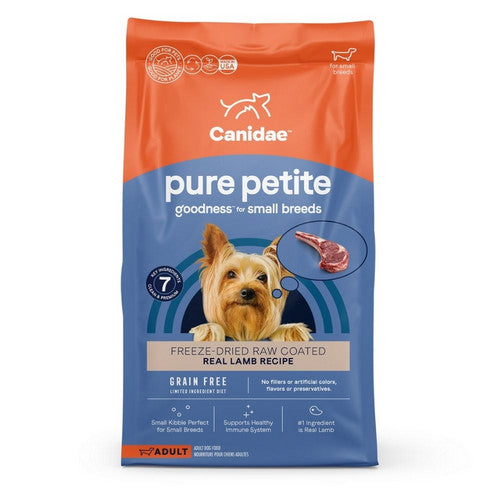 CANIDAE PURE Grain-Free Petite Small Breed Adult Raw Freeze-Dried Dog Food Lamb, 1 Each/10 lb by Canidae