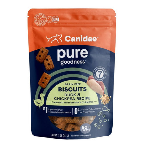 CANIDAE PURE Heaven Grain-Free Biscuit Dog Treats Duck & Chickpeas, 1 Each/11 Oz by Canidae