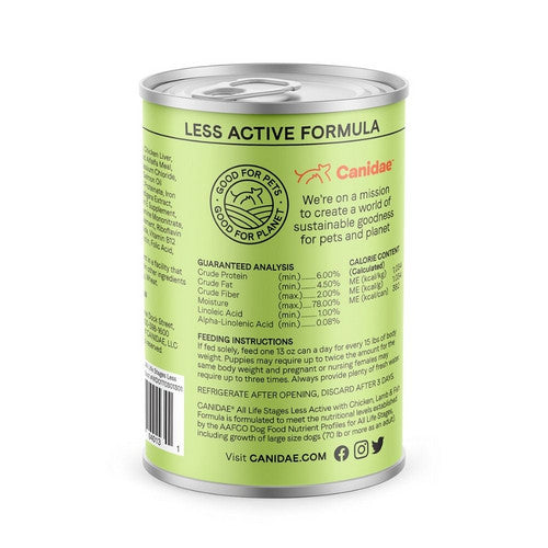Canidae, CANIDAE All Life Stages Less Active Wet Dog Food, Chicken, Lamb & Fish, 12Each/13 Oz (Count of 12)