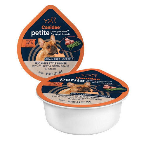 CANIDAE PURE Petite Small Breed Grain-Free Wet Dog Food Morsels w/Turkey & Green Beans, 12Each/3.5 Oz (Count of 12) by Canidae