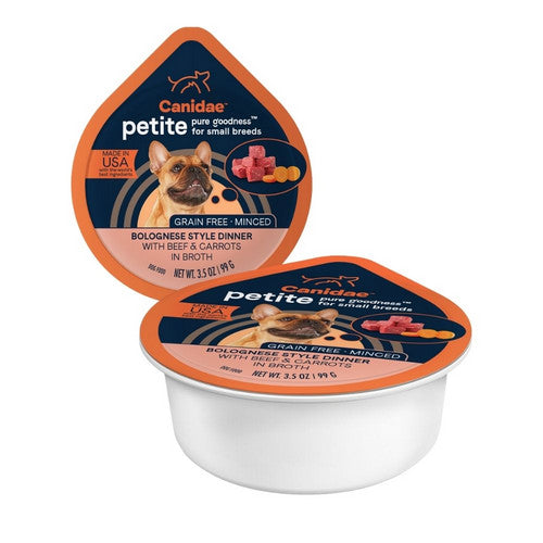 CANIDAE PURE Petite Small Breed Grain-Free Wet Dog Food Minced w/Beef & Carrots, 12Each/3.5 Oz (Count of 12) by Canidae