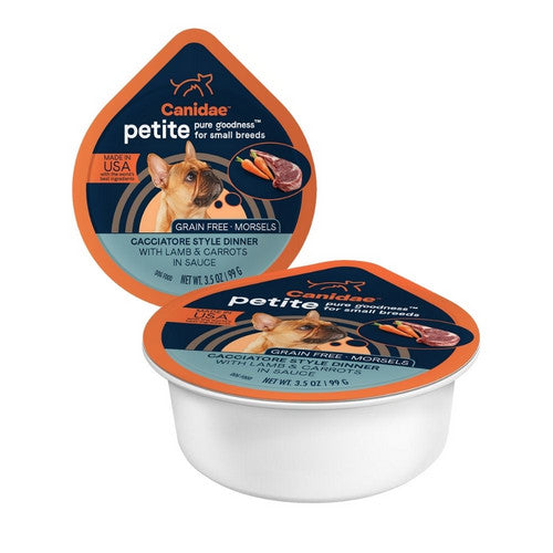 Canidae, CANIDAE PURE Petite Small Breed Grain-Free Wet Dog Food, Morsels w/Lamb & Carrots, 12Each/3.5 Oz (Count of 12)