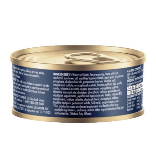Canidae, CANIDAE Pure Adore Wet Cat Food, Tuna, Chicken & Mackerel in Broth, 24Each/2.46 Oz (Count of 24)