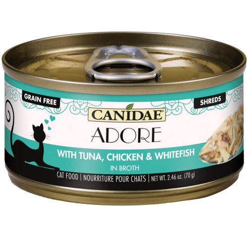 CANIDAE Pure Adore Wet Cat Food Tuna, Chicken & Whitefish in Broth, 24Each/2.46 Oz (Count of 24) by Canidae