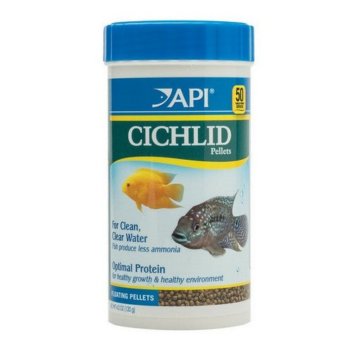API, API Cichlid Premium Floating Pellets Fish Food, 1 Each/4.2 Oz, Medium