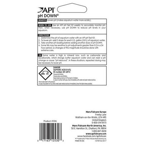 API, API pH Down Freshwater Aquarium Water Treatment, 1 Each/1.25 Oz