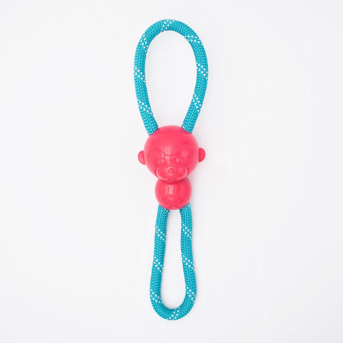 ZippyPaws, ZippyPaws ZippyTuff Monkey RopeTugz Dog Toy, Pink/Yellow, 1 Each/Medium