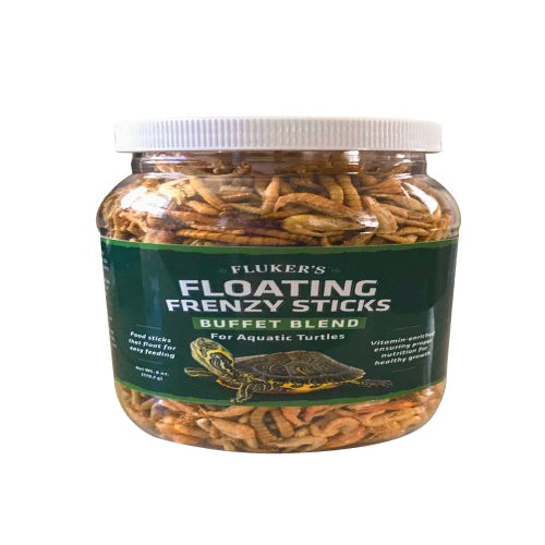Fluker's, Fluker's Buffet Blend Aquatic Turtles Floating Frenzy Sticks Freeze Dried Food, 1 Each/6 Oz