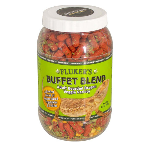 Fluker's, Fluker's Buffet Blend Adult Bearded Dragon Veggie Variety Freeze Dried Food, 1 Each/4.5 Oz