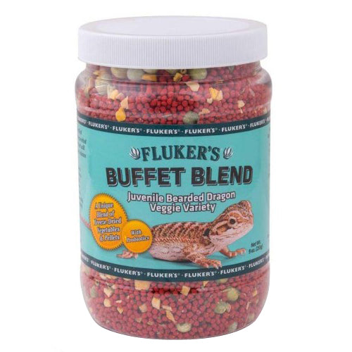 Fluker's, Fluker's Buffet Blend Juvenile Bearded Dragon Veggie Variety Freeze Dried Food, 1 Each/9 Oz