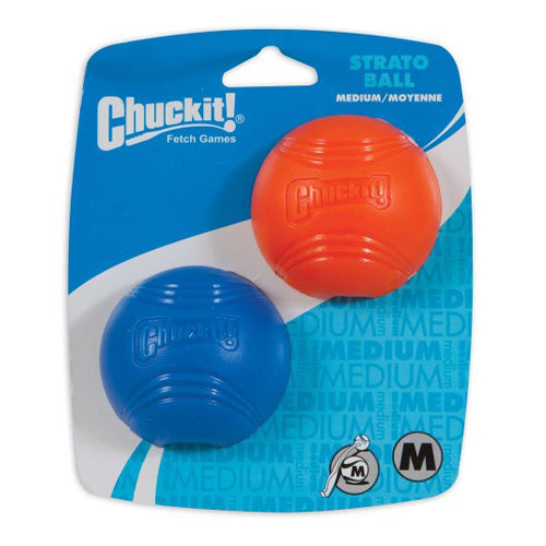 Chuckit! Strato Ball Dog Toy Blue/Orange, 1 Each/2 pk, Medium by Chuckit!
