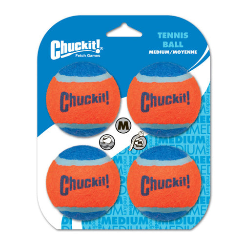 Chuckit! Tennis Ball Dog Toy Shrink Sleeve Blue/Orange, 1 Each/MD, 4 Pack by Chuckit!