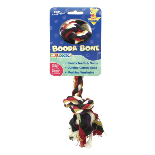 Booda Pet, Booda 2-Knot Rope Bone Dog Toy, Multi-Color, 1 Each/Medium
