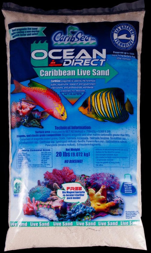 Caribsea, CaribSea Ocean Direct Live Aquarium Sand, 2ea/20 lb (Count of 2)