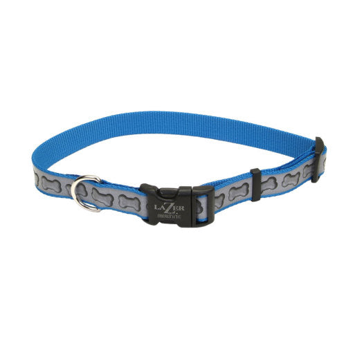 Lazer Brite, Lazer Brite Reflective Adjustable Dog Collar, Turquoise, 1 Each/5/8 In X 12-18 in